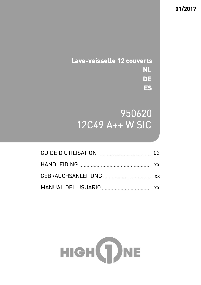 Image de la première page du manuel de l'appareil 12C49 A++ WSIC