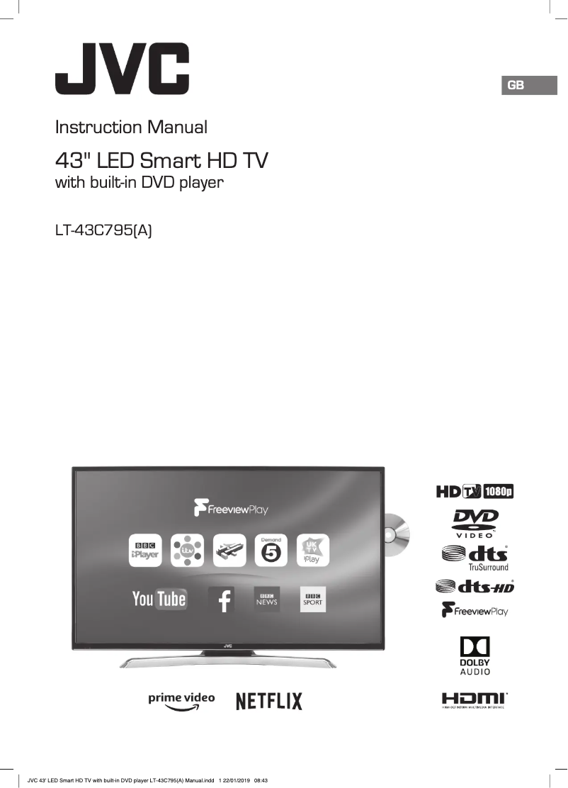 Page n°1 - Manuel utilisateur JVC LT-43C795