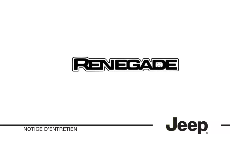 Page 1 de la notice Manuel utilisateur Jeep Renegade (2014)