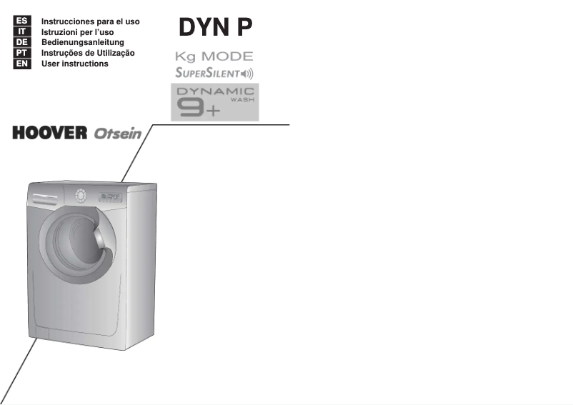 Page n°1 - Manuel utilisateur Hoover DYN 10144DPG