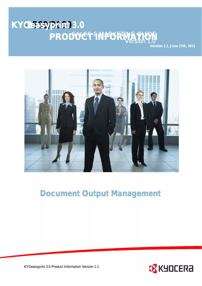 Page 1 de la notice Fiche technique Kyocera KYOeasyprint