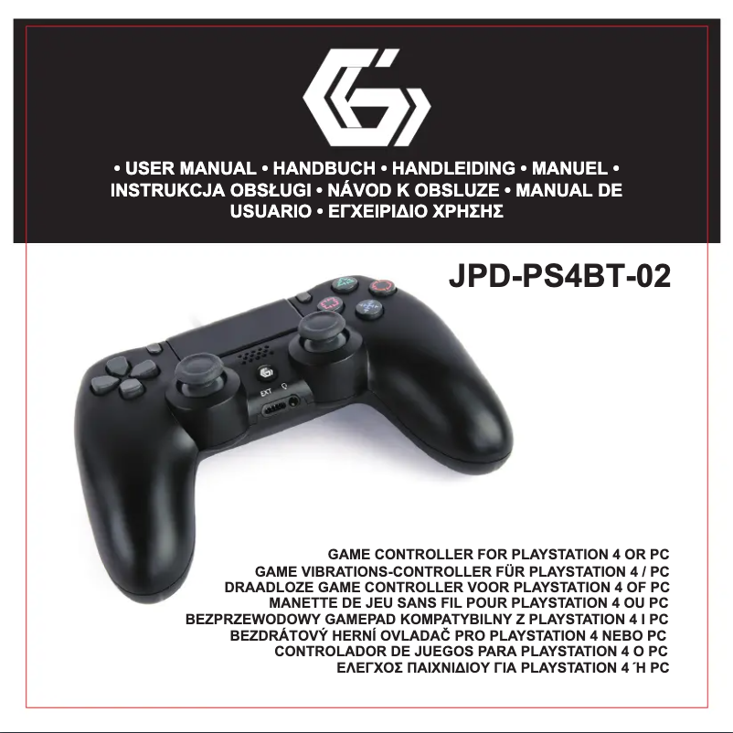 Page n°1 - Manuel utilisateur GMB Gaming JPD-PS4BT-02