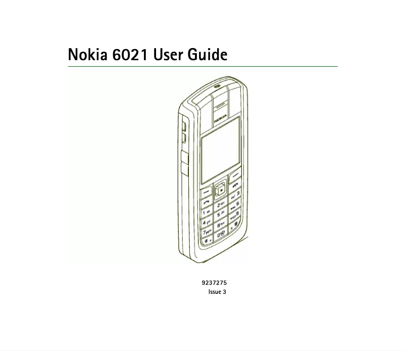 Página 1 del manual Manual de usuario Nokia 6021