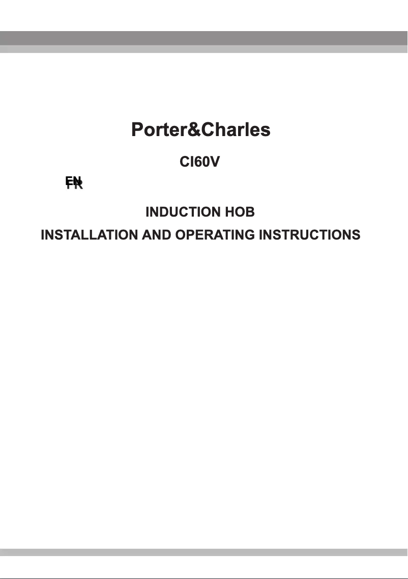 Page 1 de la notice Manuel utilisateur Porter & Charles CI60V