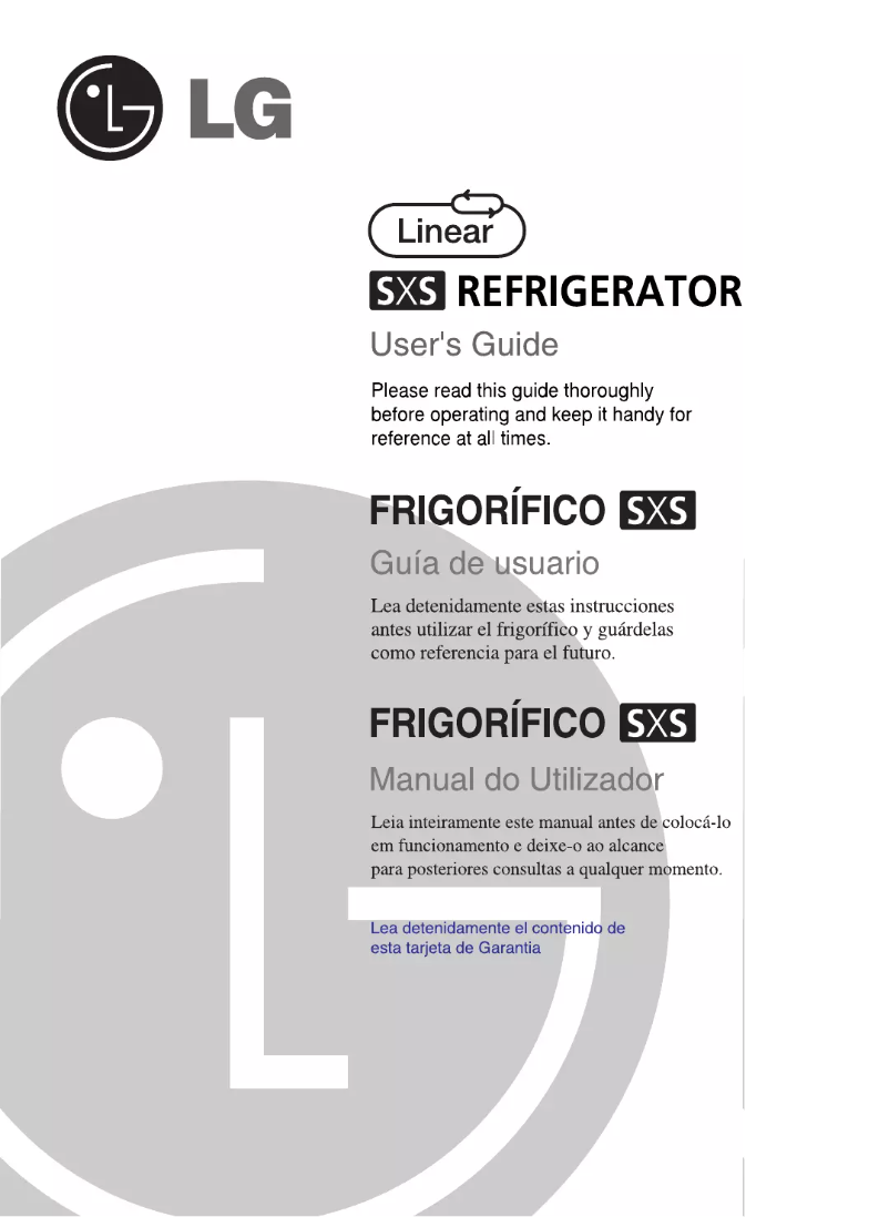 Page 1 de la notice Manuel utilisateur LG GR-L2176LCX