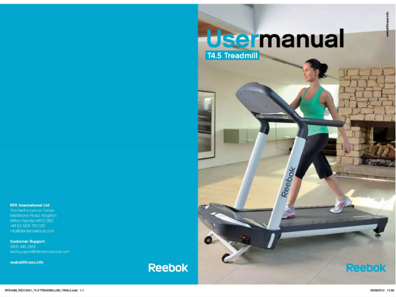 Page n°1 - Manuel utilisateur Reebok T4.5