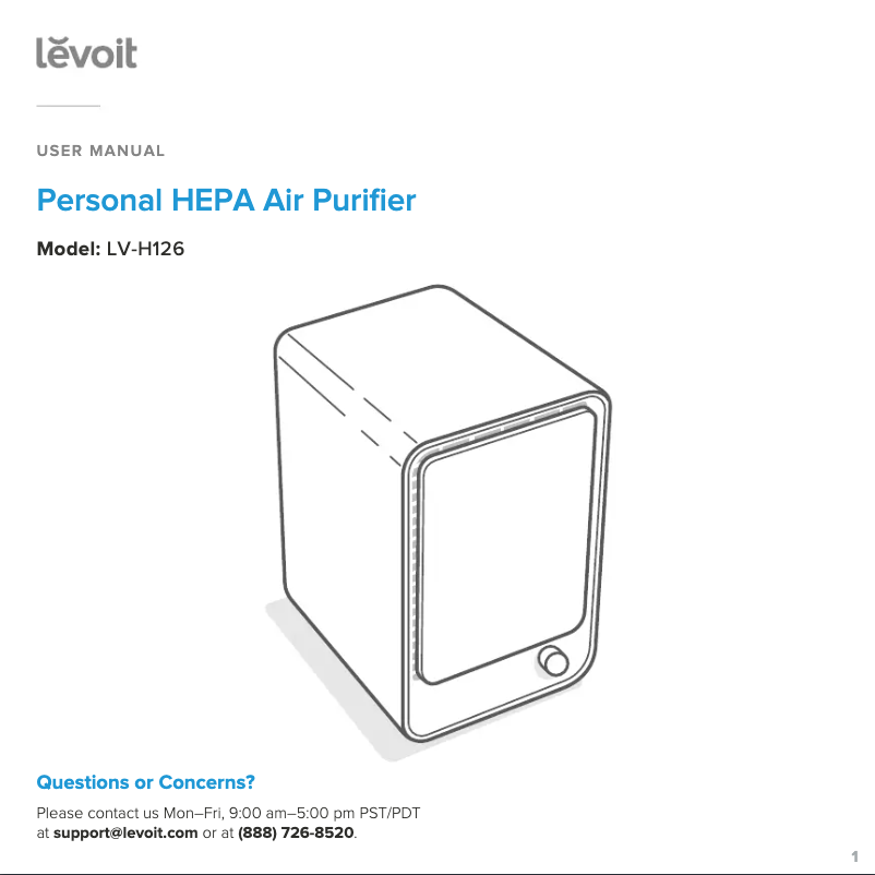 Image de la première page du manuel de l'appareil LV-H126