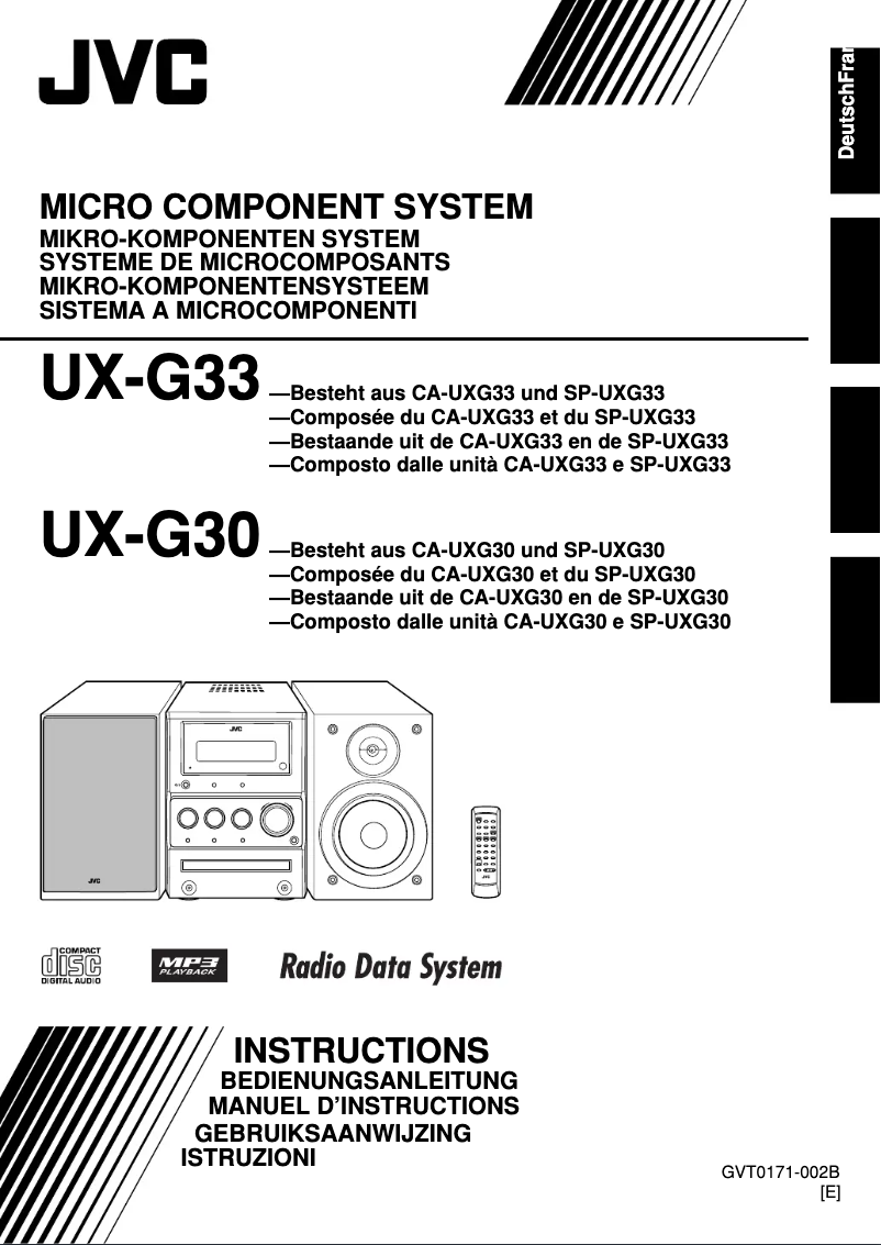 Image de la première page du manuel de l'appareil UX-G30