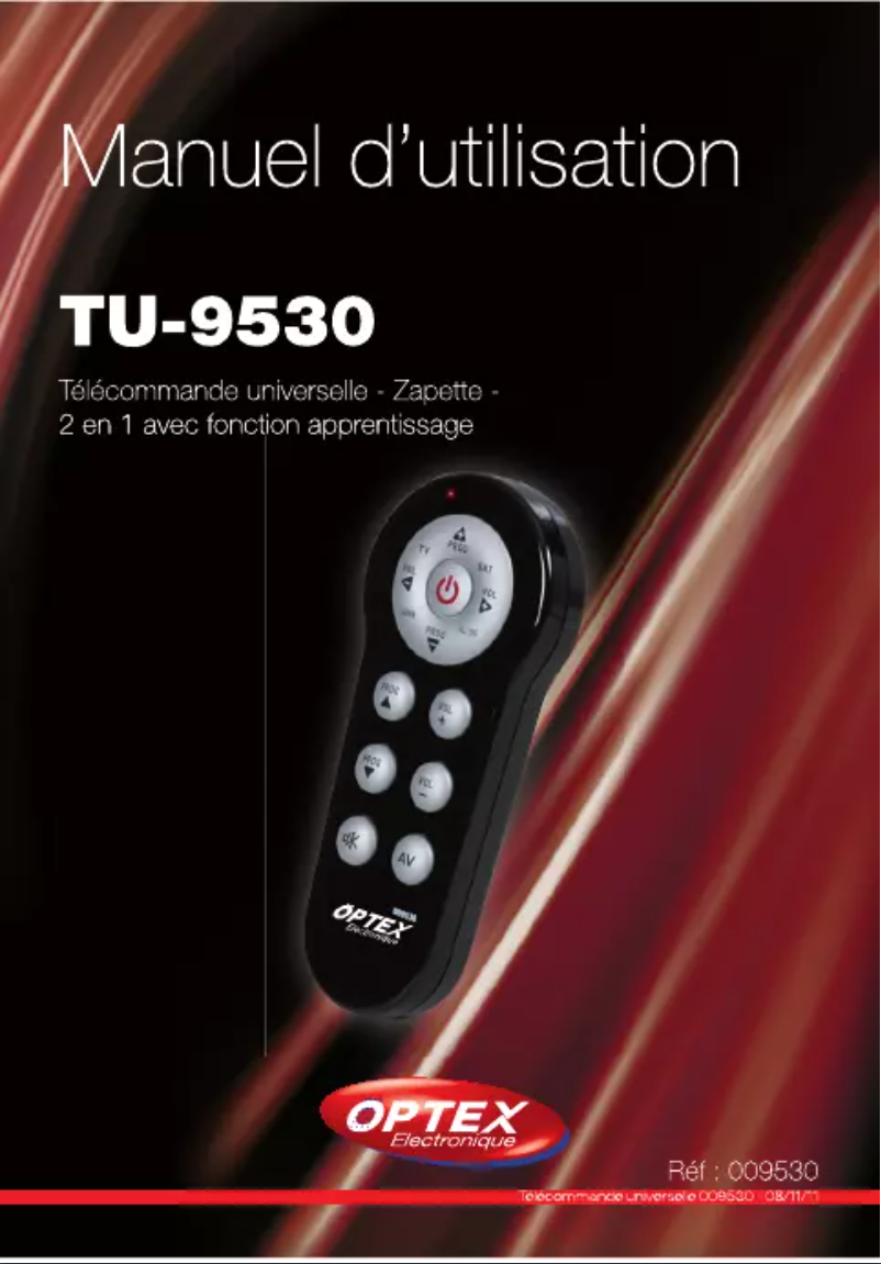 Image de la première page du manuel de l'appareil TU-9530