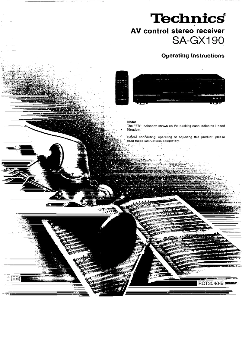 Imagen de la primera página del manual del dispositivo SA-GX190