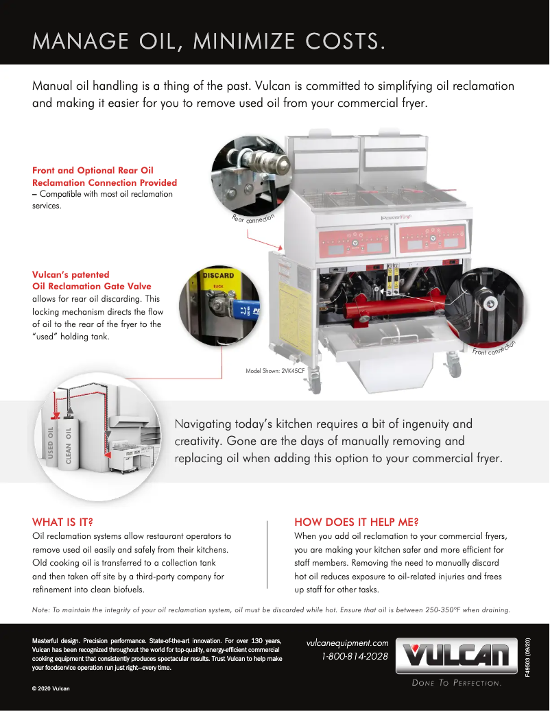 Página 1 del manual Folleto Vulcan ER85