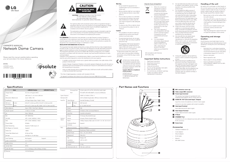 Image de la première page du manuel de l'appareil LNP2810T