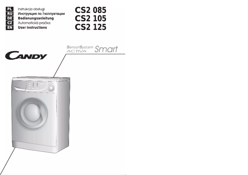 Page n°1 - Manuel utilisateur Candy CS2 105-16S