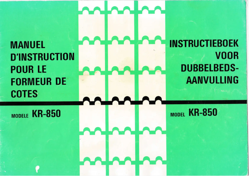 Image de la première page du manuel de l'appareil KR 850