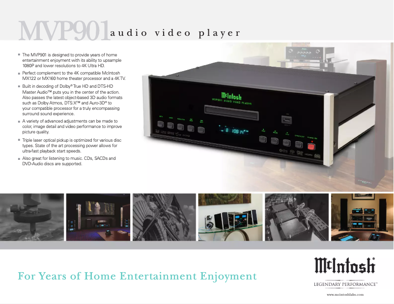 Page 1 de la notice Brochure McIntosh MVP901