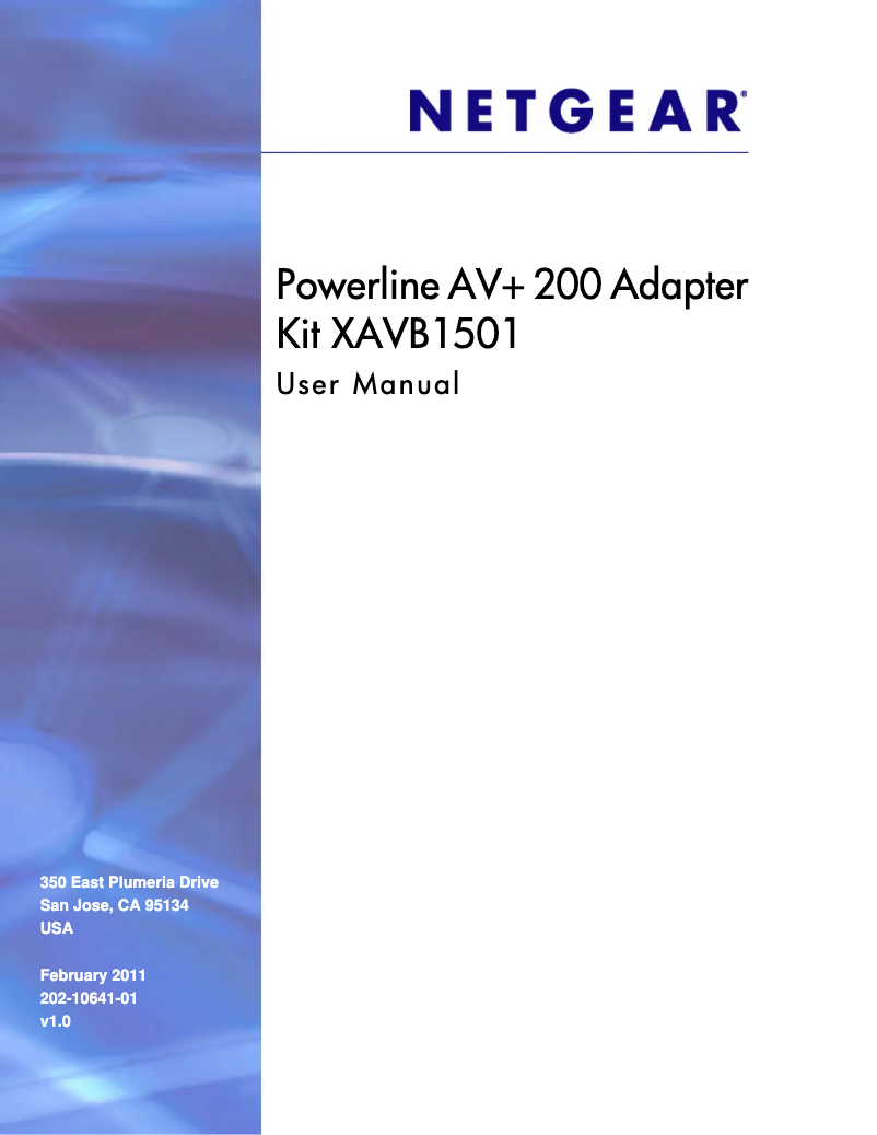 Page n°1 - Mode d'emploi Netgear XAVB1501
