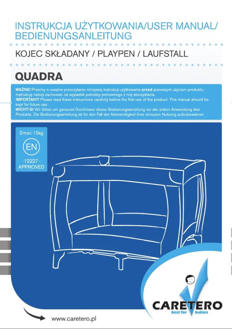 Page n°1 - Manuel utilisateur Caretero Quadra