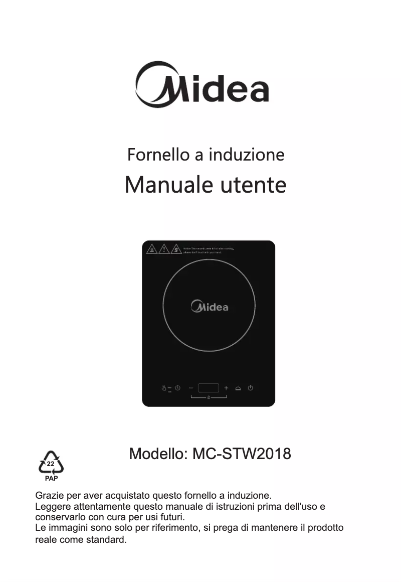 Page 1 de la notice Manuel utilisateur Midea MC-STW2018