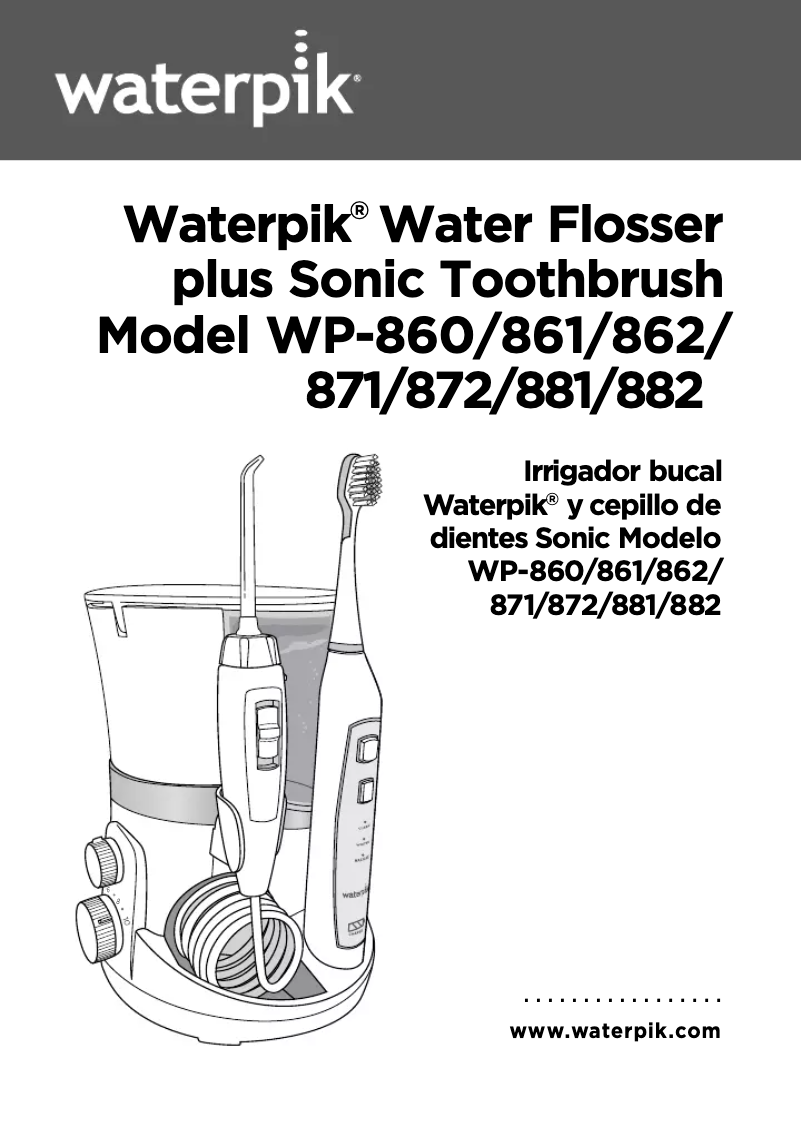 Page 1 de la notice Manuel utilisateur Waterpik Complete Care 5.0