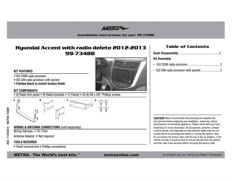 Image de la première page du manuel de l'appareil 99-7348B