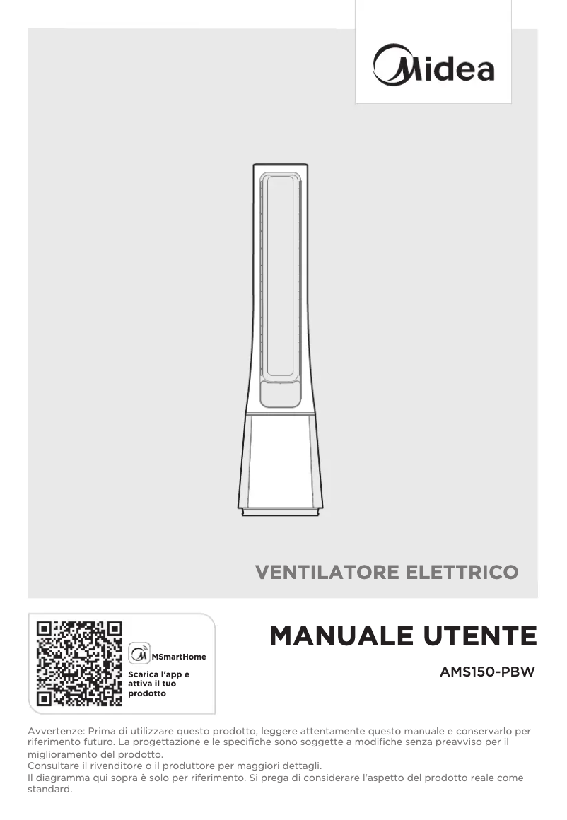 Página 1 del manual Manual de usuario Midea AMS150-PBW