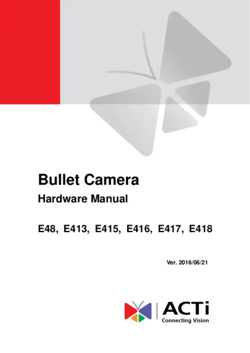 Image de la première page du manuel de l'appareil E416