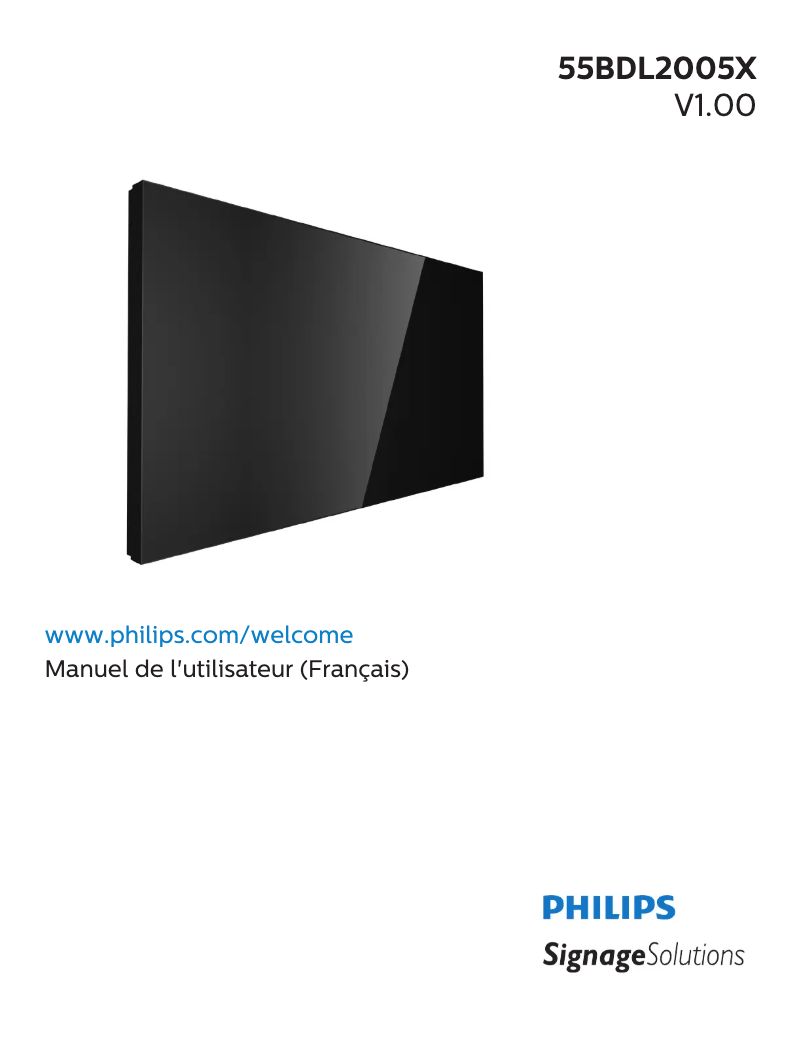 Imagen de la primera página del manual del dispositivo 55BDL2005X