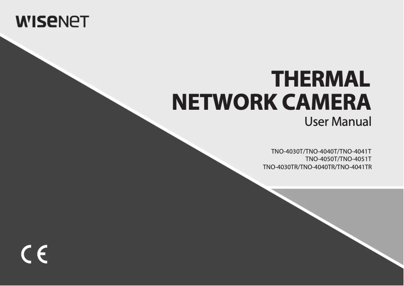 Page n°1 - Manuel utilisateur Wisenet TNO-4050T