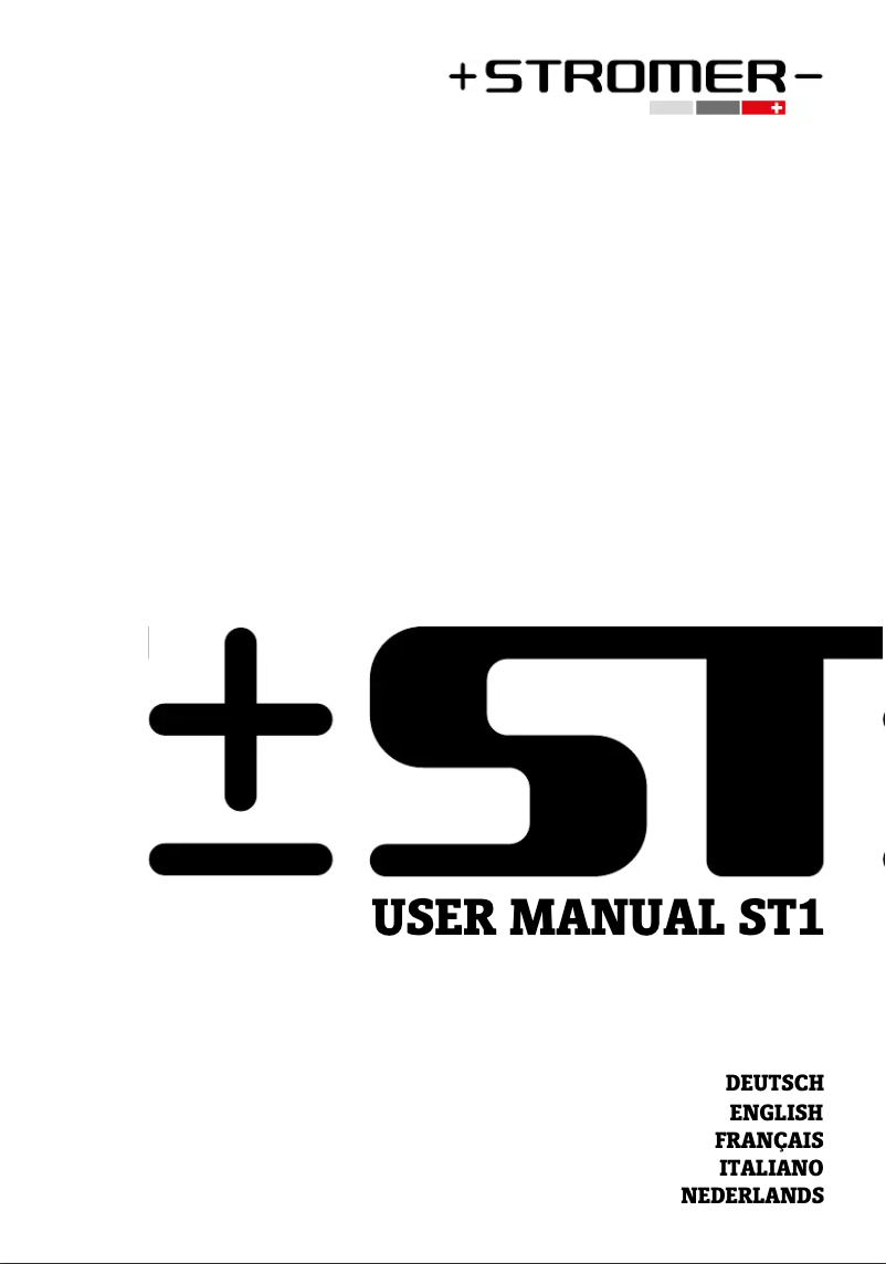 Image de la première page du manuel de l'appareil ST1