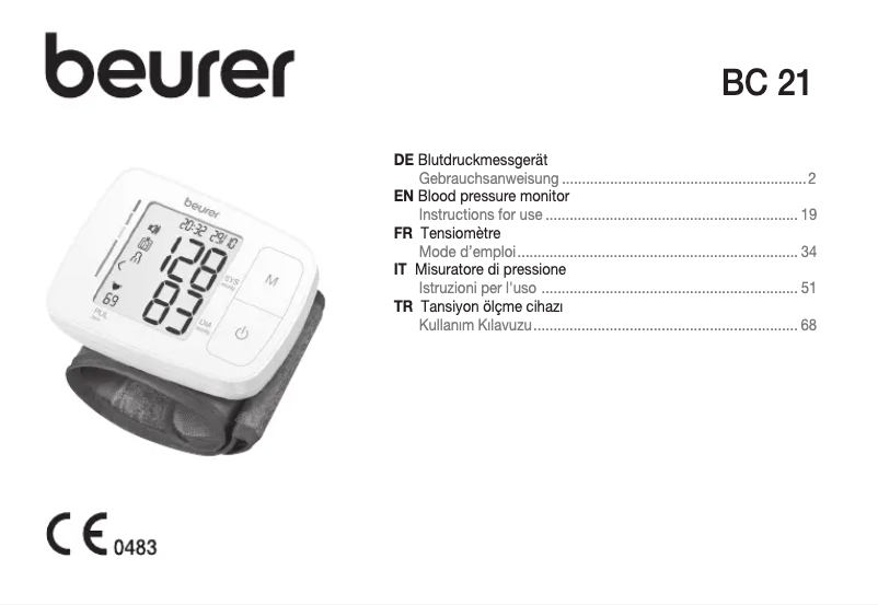 Image de la première page du manuel de l'appareil BC 21