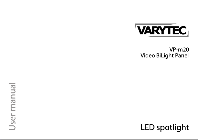 Page n°1 - Manuel utilisateur Varytec VP-m20