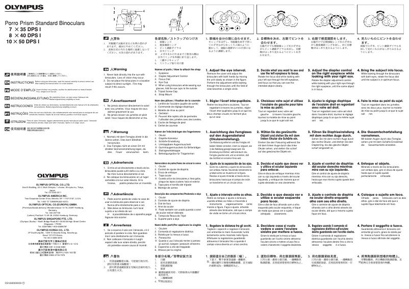 Página 1 del manual Manual de usuario Olympus Trooper 7x35 DPS I