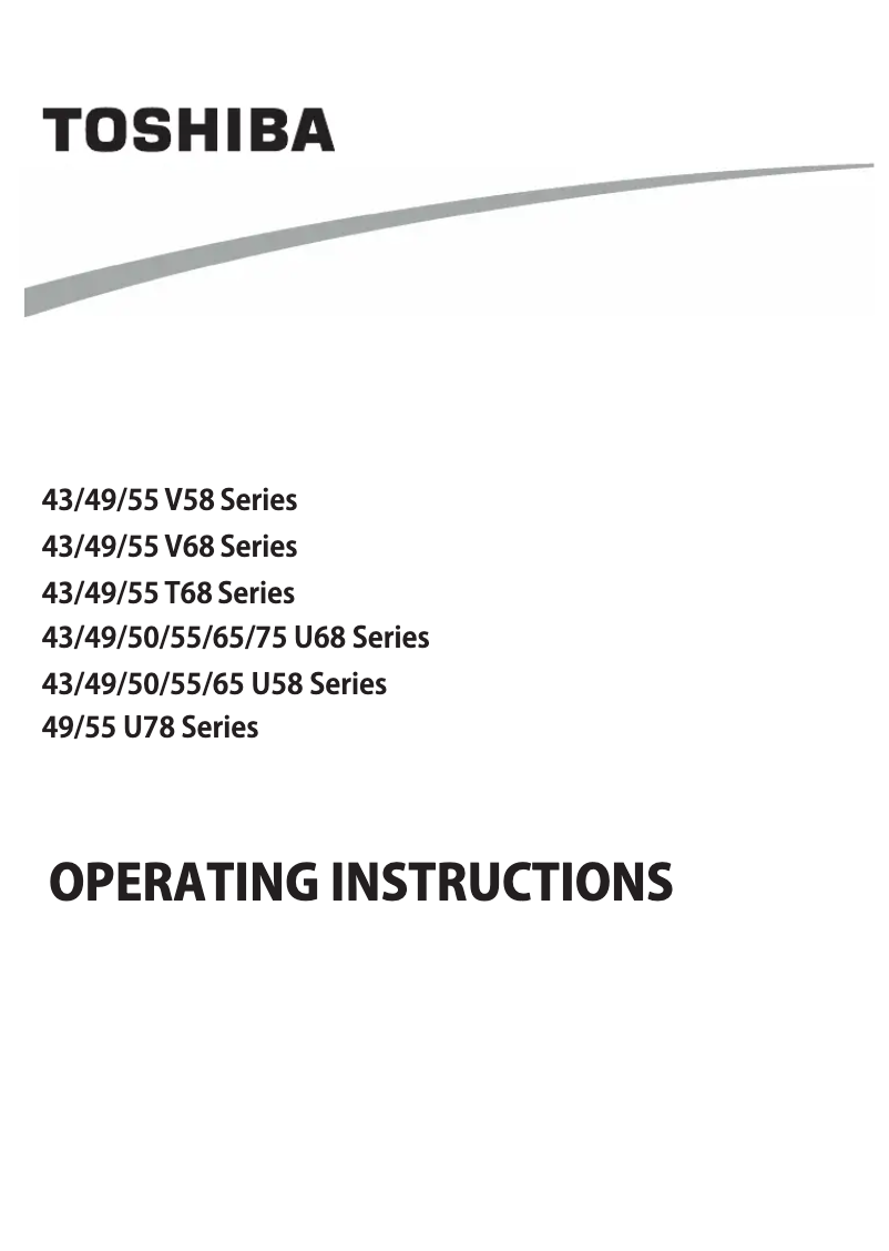 Página 1 del manual Manual de usuario Toshiba 43U5863DB