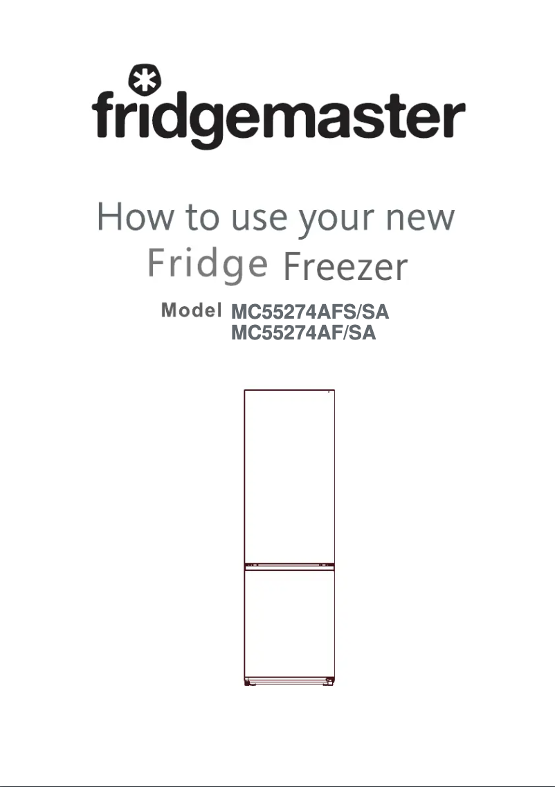 Page n°1 - Manuel utilisateur Fridgemaster MC55274AF/SA