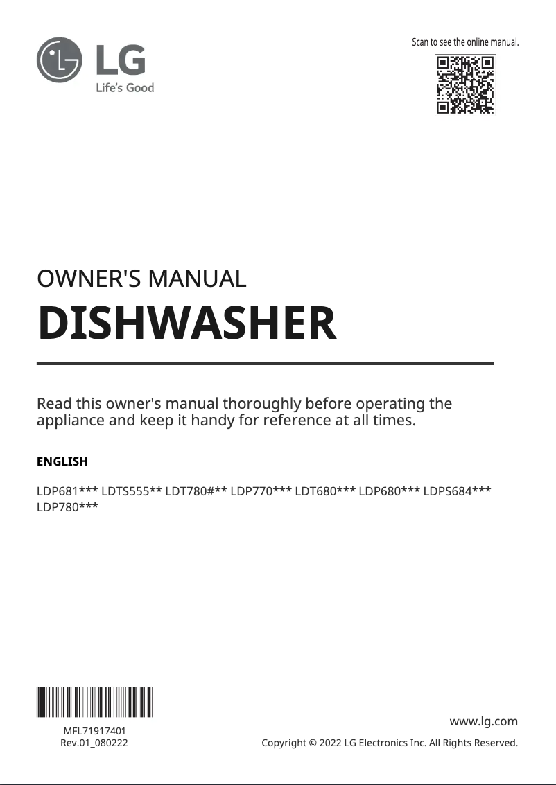 Page 1 de la notice Manuel utilisateur LG LDP6809SS