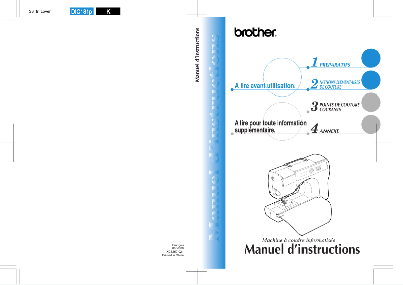 Page n°1 - Manuel utilisateur Brother CS-8120