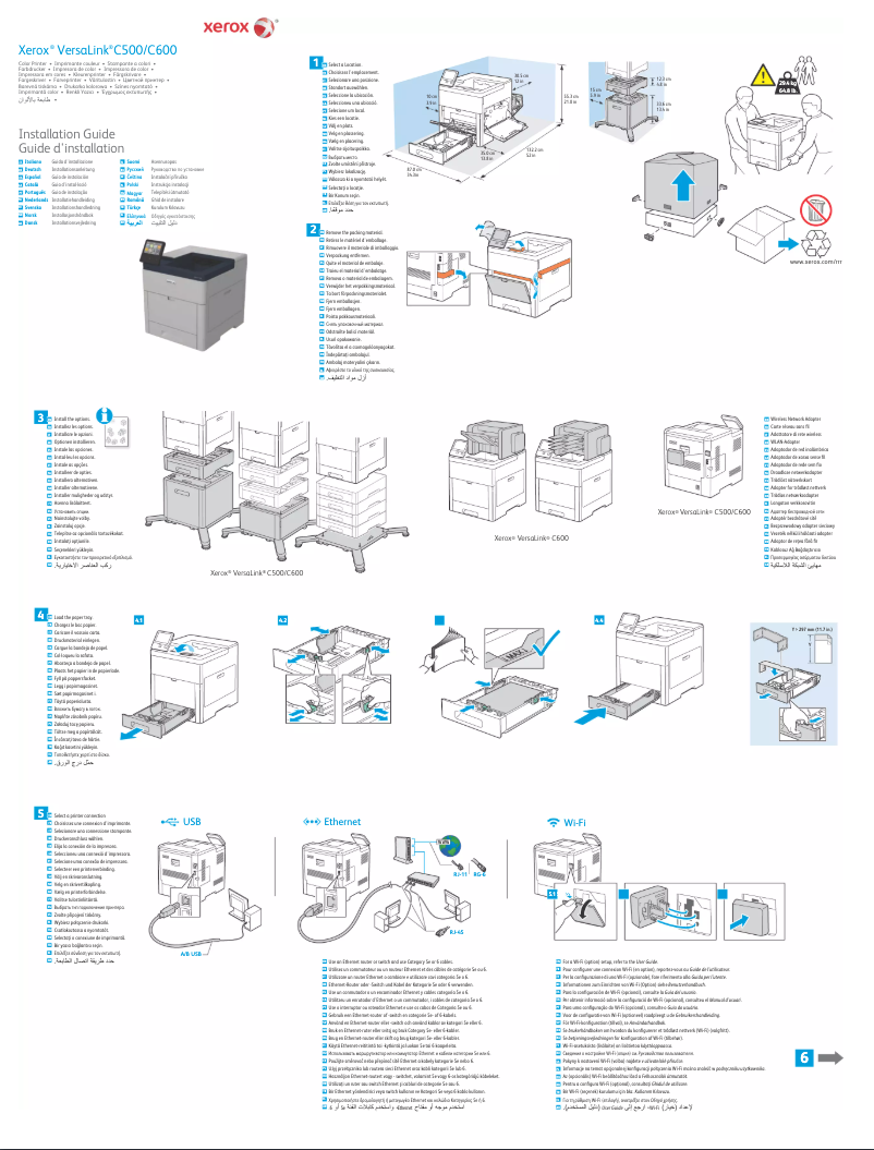 Image de la première page du manuel de l'appareil VersaLink C600