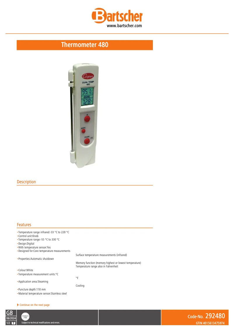 Imagen de la primera página del manual del dispositivo 480