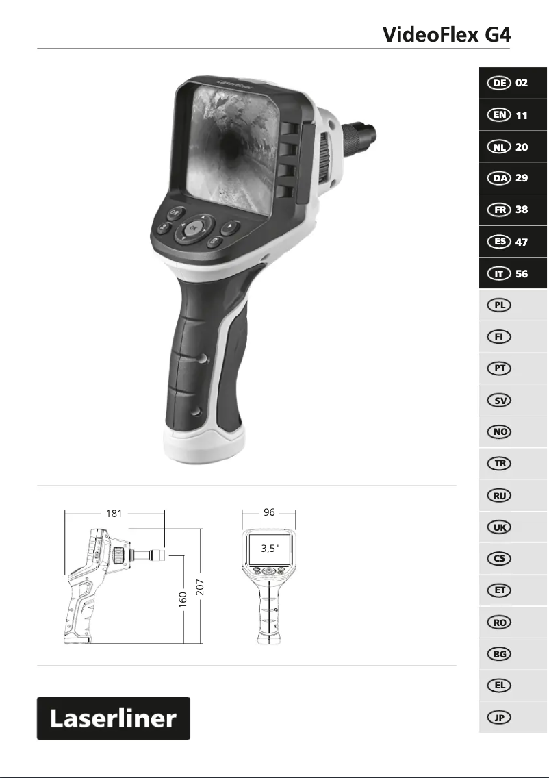 Page n°1 - Manuel utilisateur Laserliner VideoFlex G4 Vario