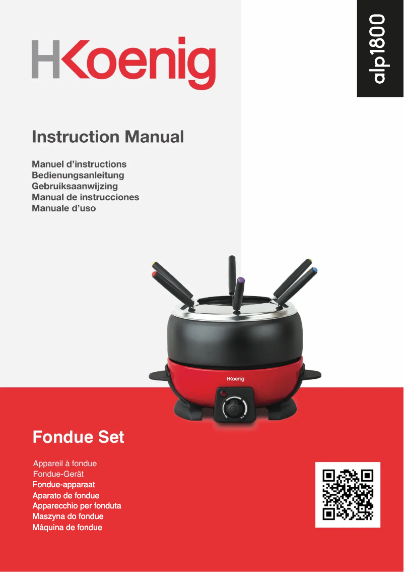 Page 1 de la notice Manuel utilisateur H.Koenig ALP1800
