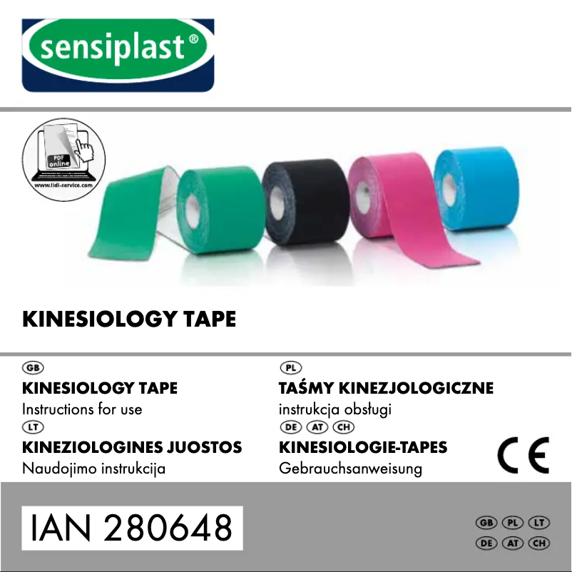 Page 1 de la notice Manuel utilisateur Sensiplast IAN 280648