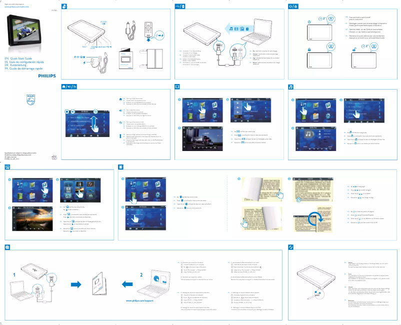 Page 1 de la notice Guide de démarrage rapide Philips PV7005