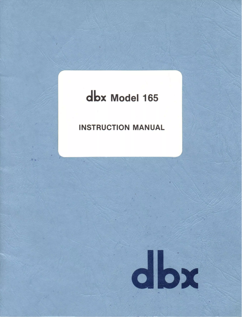 Page n°1 - Manuel utilisateur DBX 165A
