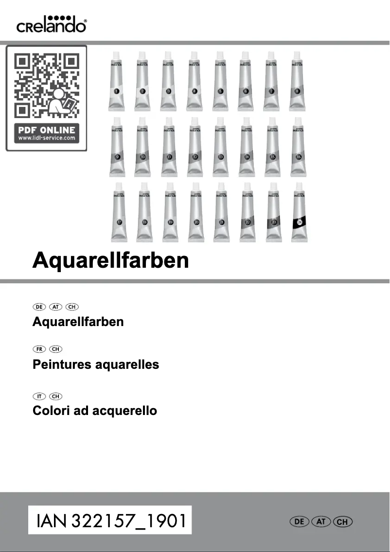 Page n°1 - Manuel utilisateur Crelando HG03991A