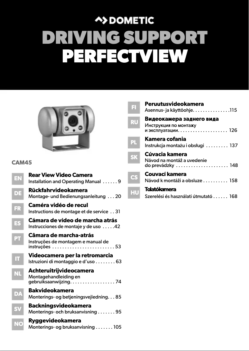 Página 1 del manual Manual de usuario Dometic PerfectView CAM 45W NAV