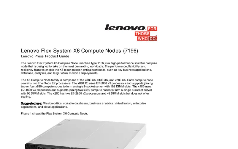 Page 1 de la notice Manuel utilisateur Lenovo Flex System x880 X6