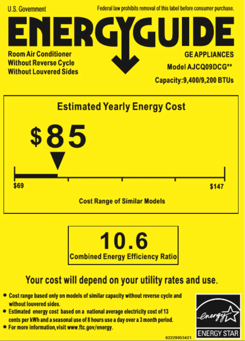 Image de la première page du manuel de l'appareil AJCQ09DCG