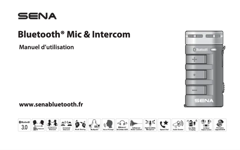 Image de la première page du manuel de l'appareil Bluetooth Mic & Intercom