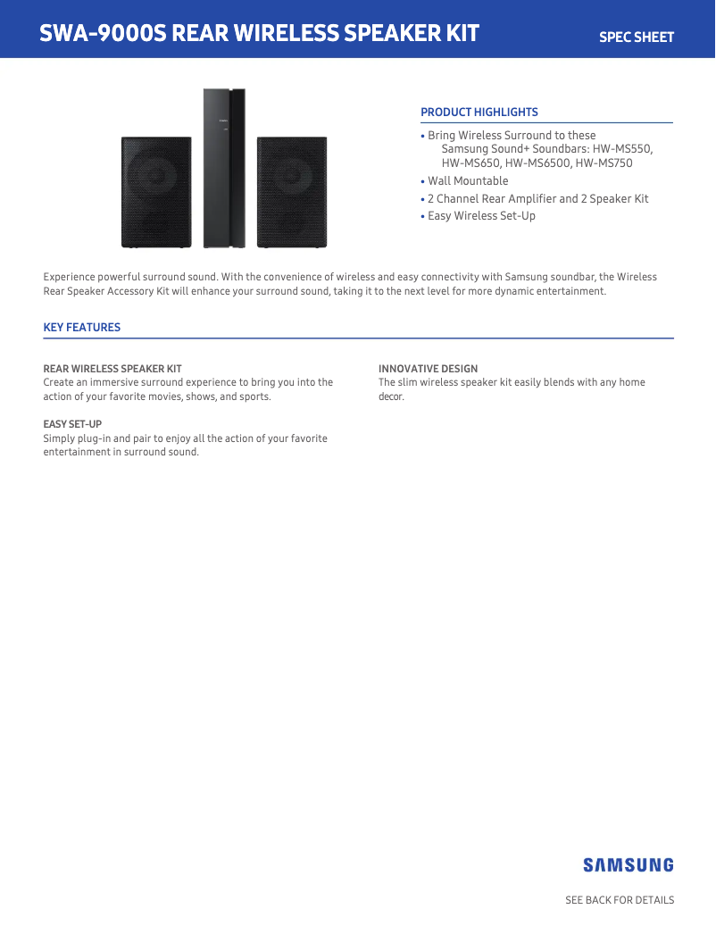 Page n°1 - Manuel utilisateur Samsung SWA-9000S/ZA