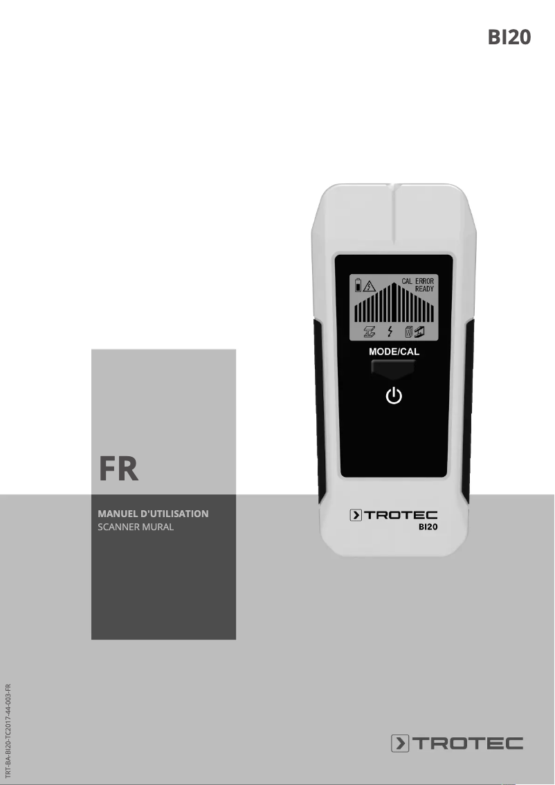 Page 1 de la notice Manuel utilisateur Trotec BI20
